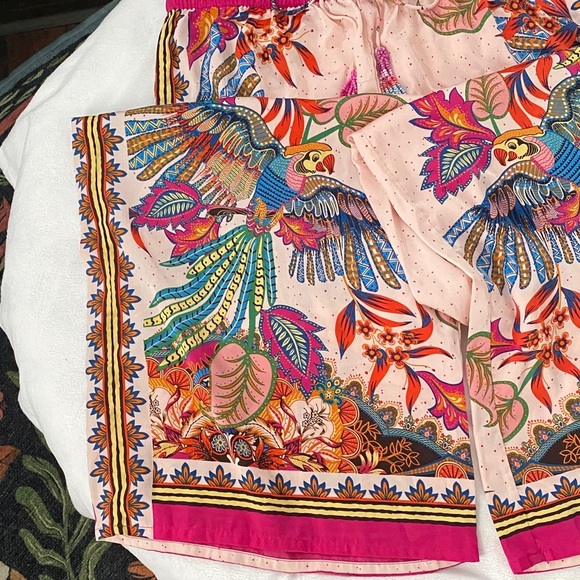 LAST CHANCE! Rachel Zoe Multicolor Tropical Wide Leg Pants - Picture 2 of 13